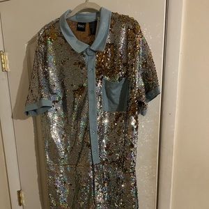 Men’s Sequin Romper Size XL